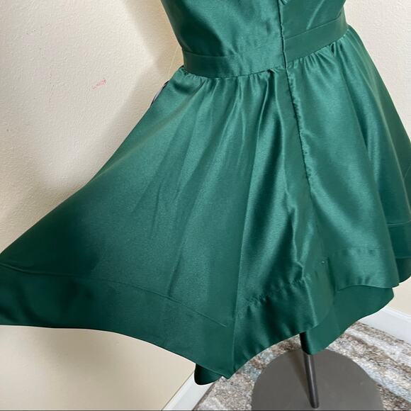 Blonde Nites Green Double Tier Dress W Pockets Sz 5 - Picture 12 of 15